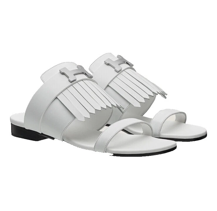 Fringe Leather Upper Sandals for Women