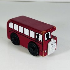 Thomas the Train Bertie Bus Wooden Railway Friends Red Rare Display Model