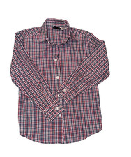 BOYS Long Sleeve Dress Shirt RED/BLACK.