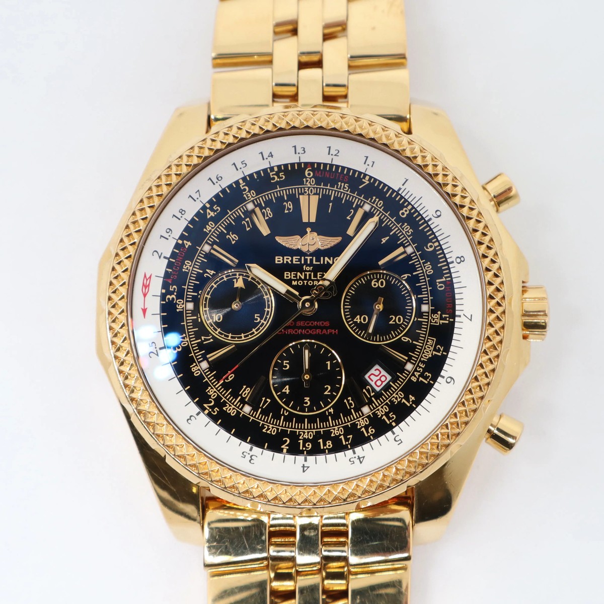 2000's Breitling K25362 Bentley Motors 18K Yellow Gold Black Dial