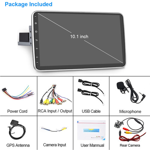 Single 1 Din Android 13 Touch Screen Car Stereo Radio with GPS WIFI BT Carplay - Picture 14 of 14
