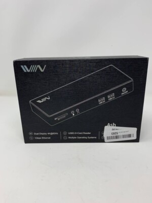 IVIIN USB 3.0 Dual Monitor Docking Station - 4K HDMI, 5K D6902, Black