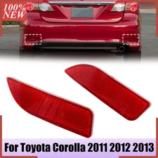 For 2011-2013 Toyota Corolla Pair Rear Bumper Red Reflector Lights Left & Right