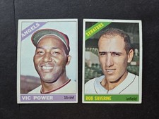 Vic Power (192) & Bob Saverine (312) 1966 Topps - See Photos