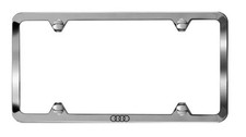 Genuine Audi Slimline License Plate Frame With Audi Rings Zaw-071-801-b Genuine Audi Slimline License Plate Frame With Audi Rings Zaw-071-801-b
