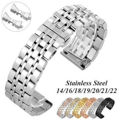18/20/22mm Metal Watch Band Strap Replacement Stainless Steel Wrist Bracelet