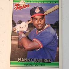 1992 Donruss The Rookies - Manny Ramirez #98 Indians Rookie Baseball Card