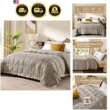King Size Blanket with Satin Trim, Lightweight Down Alternative King Blanket ...