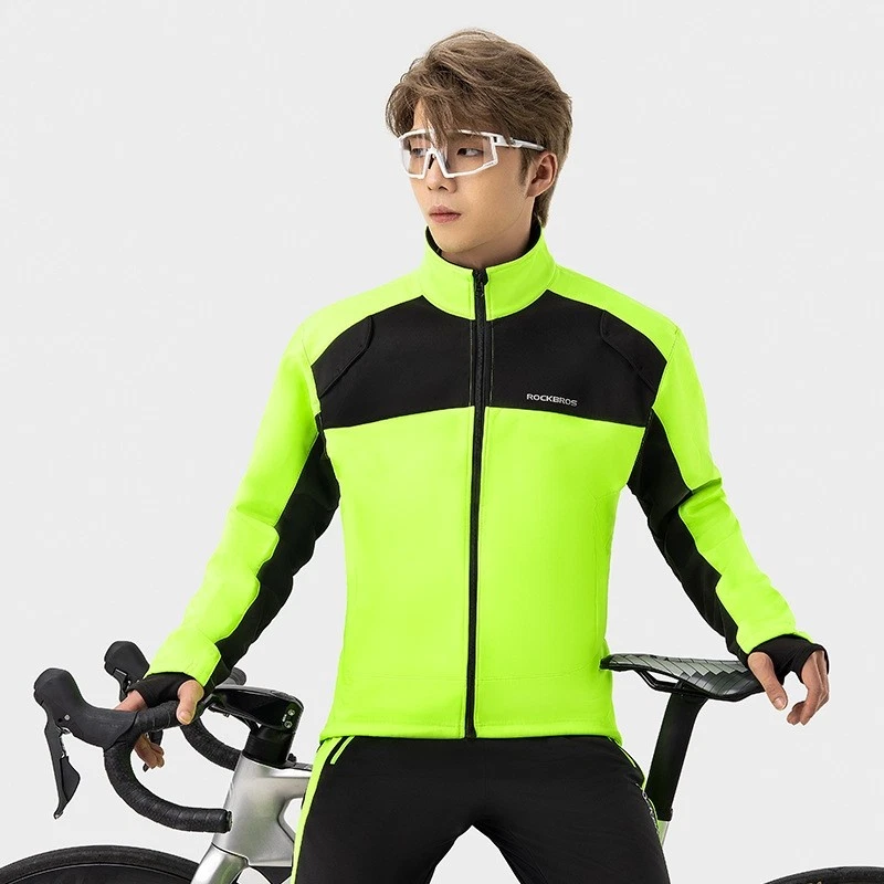 ROCKBROS Conjuntos de Jersey de Ciclismo Invierno Cálido Mangas Largas Pantalones Deportes al Aire Libre Conjuntos