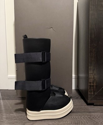 Rick Owens Black Splint Boots (white bottom) | eBay