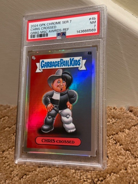 2024 GPK Chrome Refractor Chris Crossed Garth Brooks PSA 7 Card POP 1 / 1^