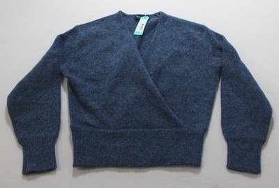 RD Style Women's Jami Surplice Long Sleeve Knit Sweater EH6 Blue Medium NWT