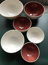 KUGELSCHALEN 6 St&uuml;ck (Halbkugel) "Britta Rust" aus Keramikwerkstatt (Tee, Dip..)