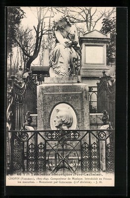 AK Paris, Tombeaux historiques, A. Fred. Chopin, Compositeur de Musique 