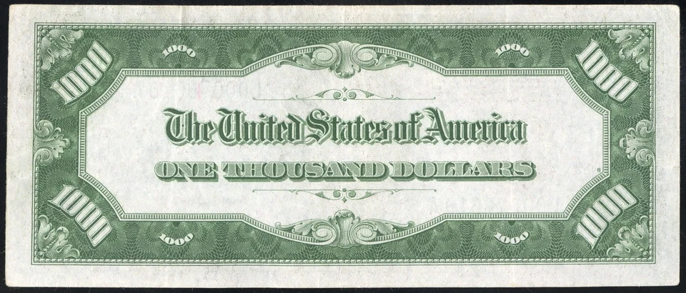 US Paper Money $1000 Bill 1934A Federal Reserve Note Cleveland NO RESERVE! - Image 2 of 2