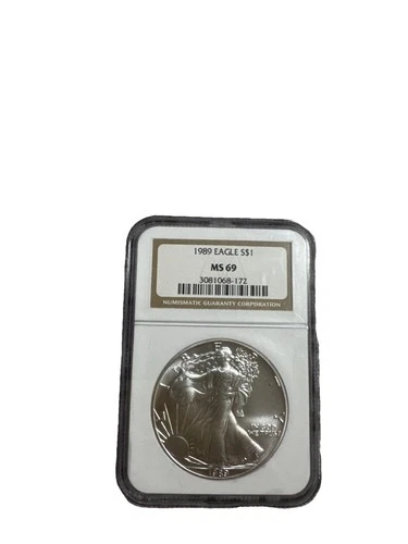 1989 American Silver Eagle Coin - NGC MS69