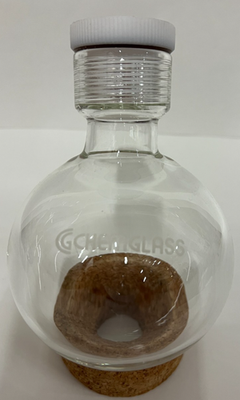 #ad Chemglass CG 1880 R 04 Pressure Vessel 420mL #25 Thread HEAVY WALL Round Bottom $125.00