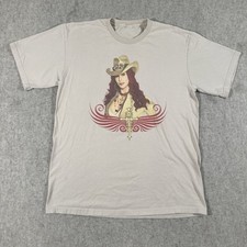 VTG 2003 Cher Living Proof Tour T-Shirt XXL? USA Made Short Sleeve Tan