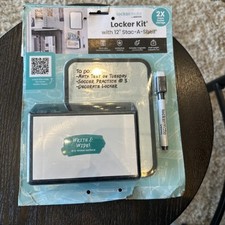 LockerMate Locker Kit - Magnetic Mirror/Magnetic Cup With Dry Erase Surface