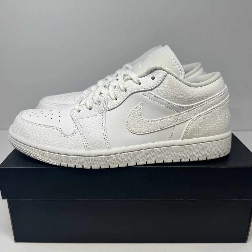 Nike Air Jordan 1 Low Triple Blanco 553558-130 Hombres Tallas ¡Nuevo! Foto 2 de 4