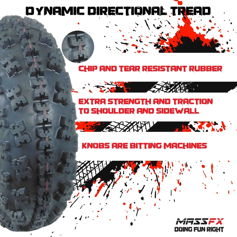 Nuevo juego de 2 neumáticos deportivos KAWASAKI KXT 250 Tecate-4 1987-1988 MASSFX 21x7-10 Foto 4 de 4