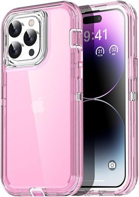 iPhone 14 Pro Max Case Clear 3 in 1 Heavy Duty Drop Protection Full Body Rugged