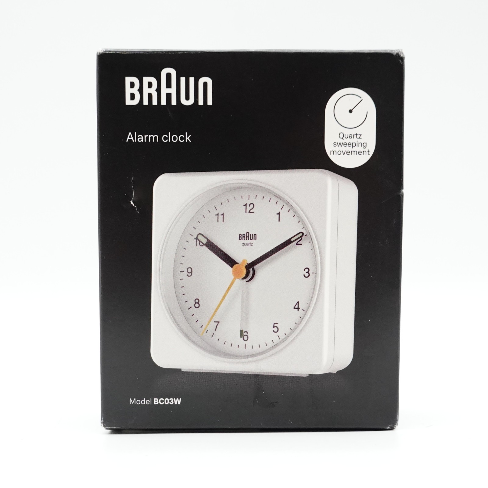 Classic Braun White Square Quartz Travel Alarm Clock photo Classic Braun White Square Quartz Travel Alarm Clock featured image