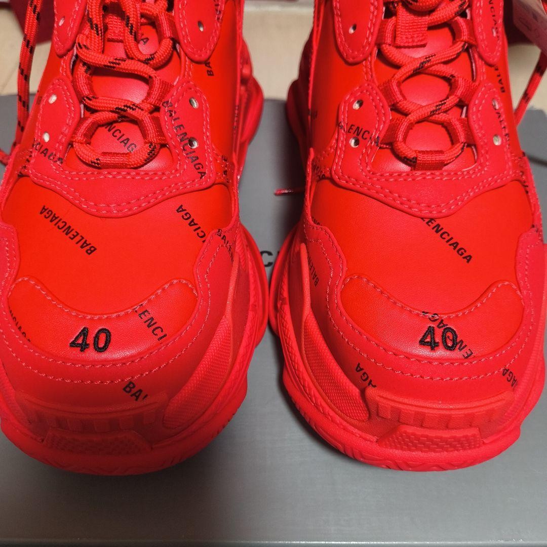 Men 8.5US Balenciaga Triple S Sneakers 40 Red thumbnail 7