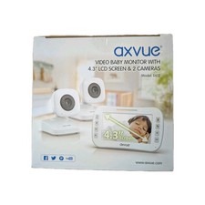 Axvue E612 Video Baby Monitor Two-way 2.4 GHz 4.3" LCD Screen  2 Camera  
