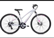 Giordano Hybrid-Bicycles Brava Hybrid Bike Silver Medium Women's