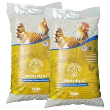 2 Pack 50 lb Bag Odor Eliminating Bedding for Chicken Coops, Nesting Boxes & ...