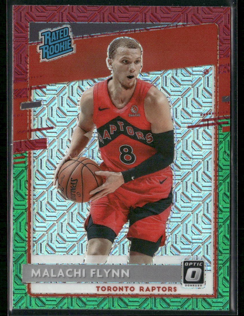 2020-21 Donruss Optic - Rated Rookie Malachi Flynn #179 Green Pulsar Prizm (RC)