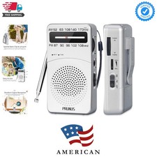 J-166 Portable Radio AM FM, Gifts for Dad and Mom, Battery Operated Radio wit...