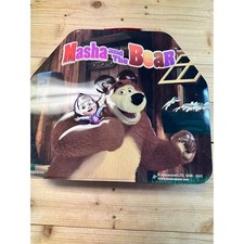 Masha and The Bear Figures Playset with Tin Case Kids Toy Characters