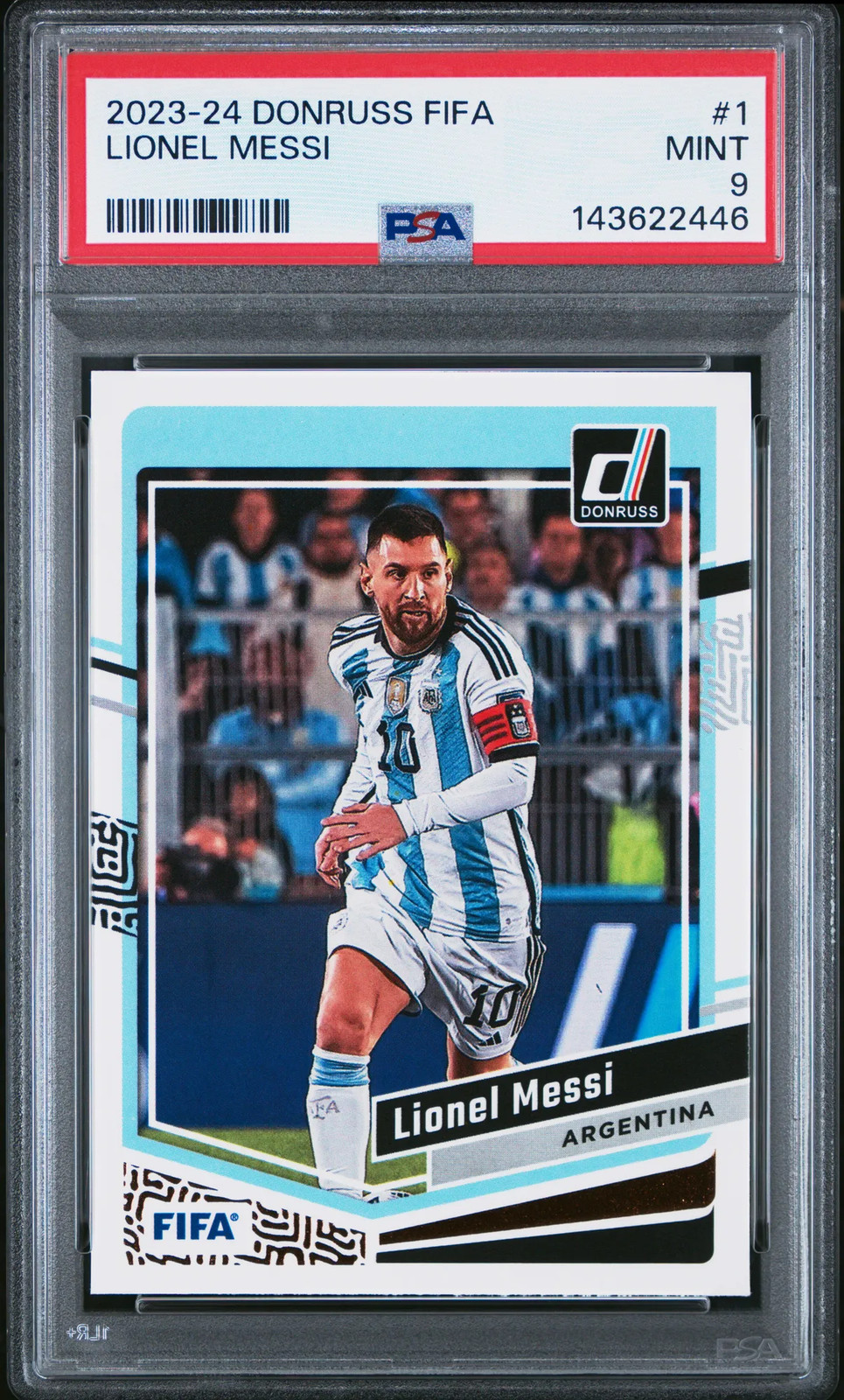 2023-24 Panini Donruss FIFA Lionel Messi #1 PSA 9