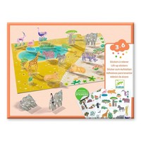 Djeco Lift Up Stickers Tiere Kreativset DJ00044 Ab 3 Jahren FüR Kinder