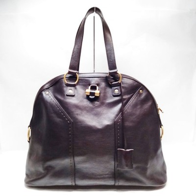 Yves Saint Laurent Hand Bag YSL Muse Large Dark Brown Brown