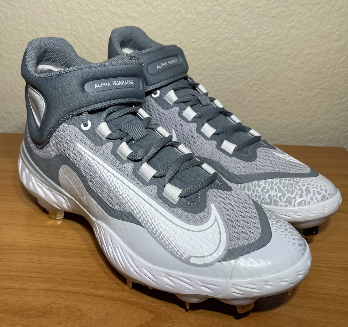 Nike Alpha Huarache Elite 4 Mid Wolf Grey for Sale | Authenticity