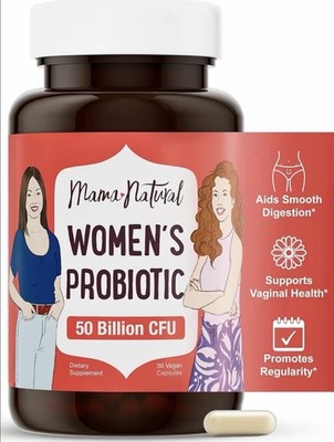 Mama Natural Womens Probiotic - Vaginal, Gut Health & Immune Support Supplements