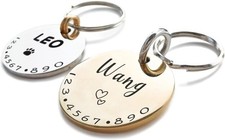 Cats Dogs ID Tags Personalized Lovely Symbols Pets Collar Name Accessories Simpl