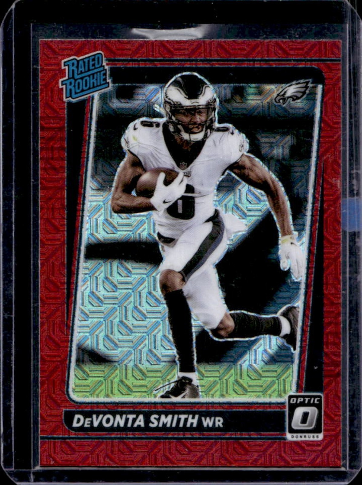 2021 Donruss Optic DeVonta Smith Red Mojo Rated Rookie #205 Eagles