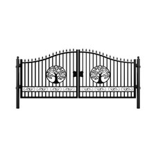 New 16X8FT Dual Swing Iron Gate with Wider goalposts Gate posts no Metal Ball