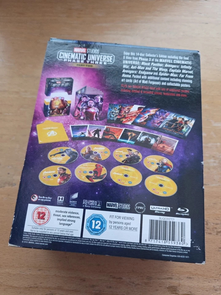 Marvel Studios Cinematic Universe: Phase Three - Part Two 4K Ultra-HD - Free P&P - Image 2 of 2