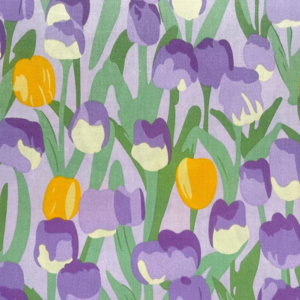 Tela precortada floral vintage cuadrados 10X10, tela para pasteles capa amarilla púrpura para  Foto 3 de 4