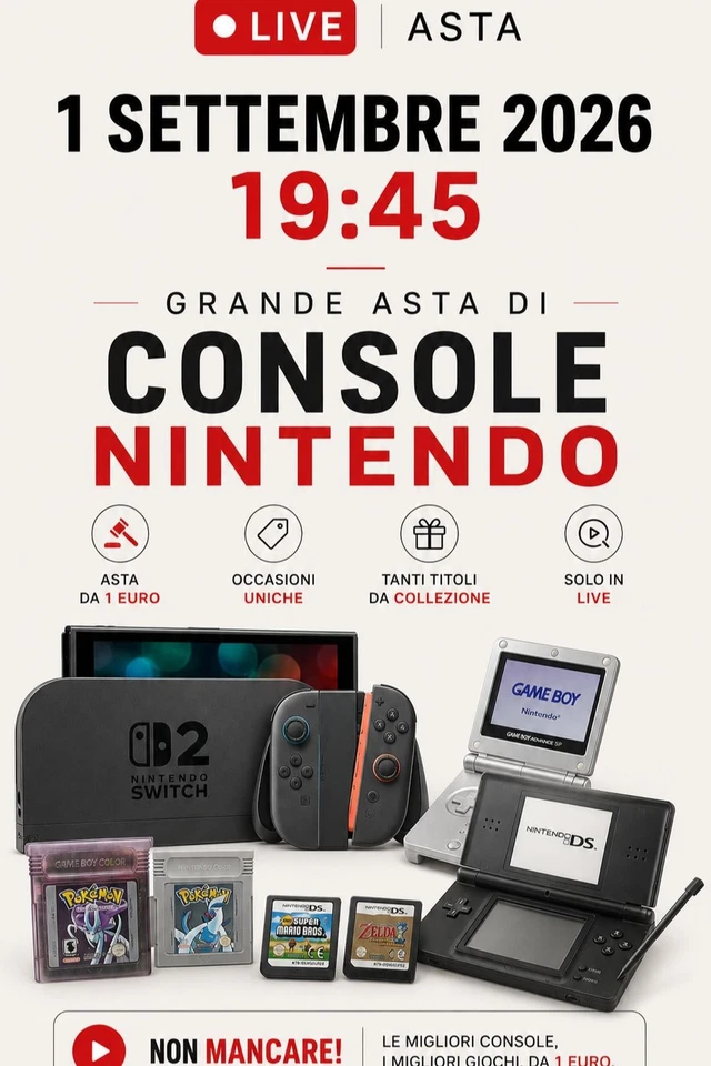 ALL’ASTA UNA NINTENDO SWITCH 2! 🎮 CONSOLE E TANTISSIMI GIOCHI GAME BOY!