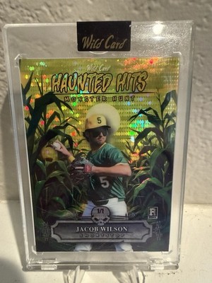 Wild Card 2025 Haunted Hits Monster Hunt Jacob Wilson SS 1/1 RC #HHCF-JW
