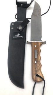 Winchester 14" Wood Handle Stainless Steel Blade Bowie Knife Sheath (4661120A)
