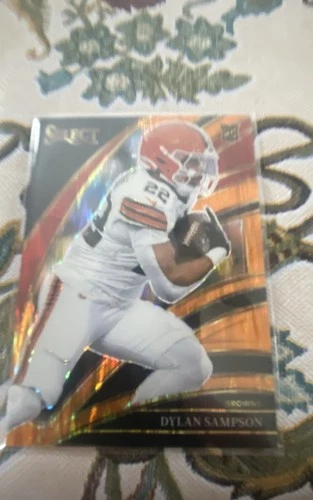 2025 Panini Select - Club Level Dylan Sampson #255 Orange Shock Prizm /399 (RC)