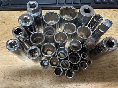 #ad CRAFTSMAN LOT OF 30 SOCKETS VARIOUS SIZES $59.95