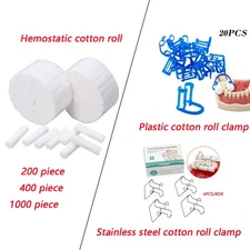 Dental Cotton Rolls ，Stainless Steel/ Plastic Hemostatic Cotton Rolls Clamp
